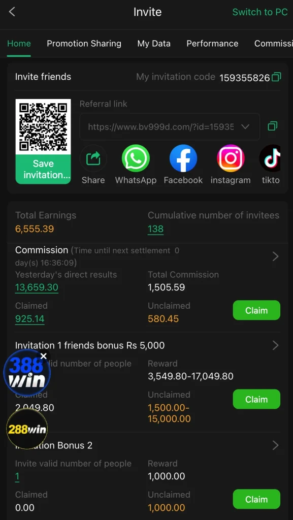bv999 game referral program